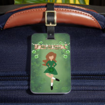 Personalised Irish Dancer with Brown Hair Dance