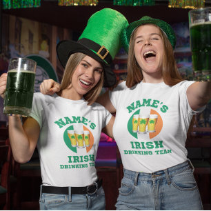 Personalised Irish Drinking Team 3 Women's T-Shirt