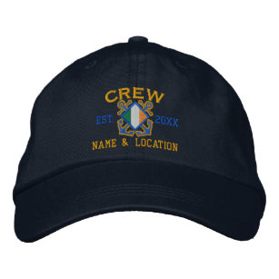 Personalised Irish Flag Crew Nautical Embroidery Embroidered Hat