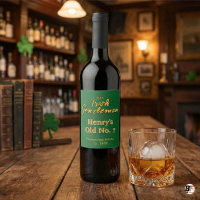 Personalised Irish Gentleman Whiskey Bottle Label
