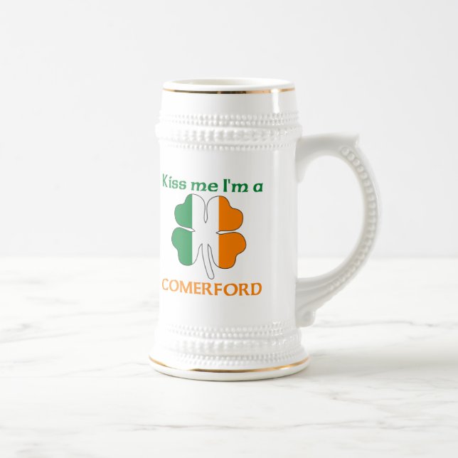 Personalised Irish Kiss Me I'm Comerford Beer Stein (Right)