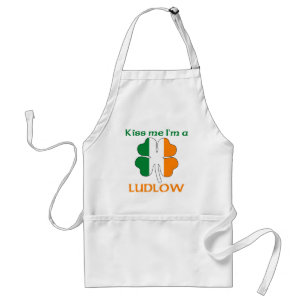 Personalised Irish Kiss Me I'm Ludlow Standard Apron
