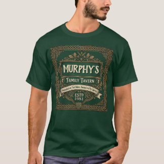 Personalised Irish Pub Family Tavern Vintage Green T-Shirt
