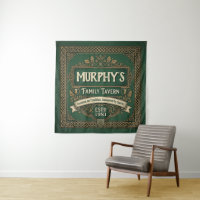 Personalised Irish Pub Family Tavern Vintage Green