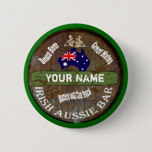 Personalised Irish pub sign 6 Cm Round Badge