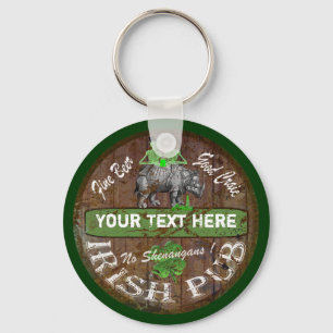 Personalised Irish pub sign Key Ring