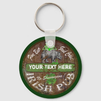 Personalised Irish pub sign Key Ring