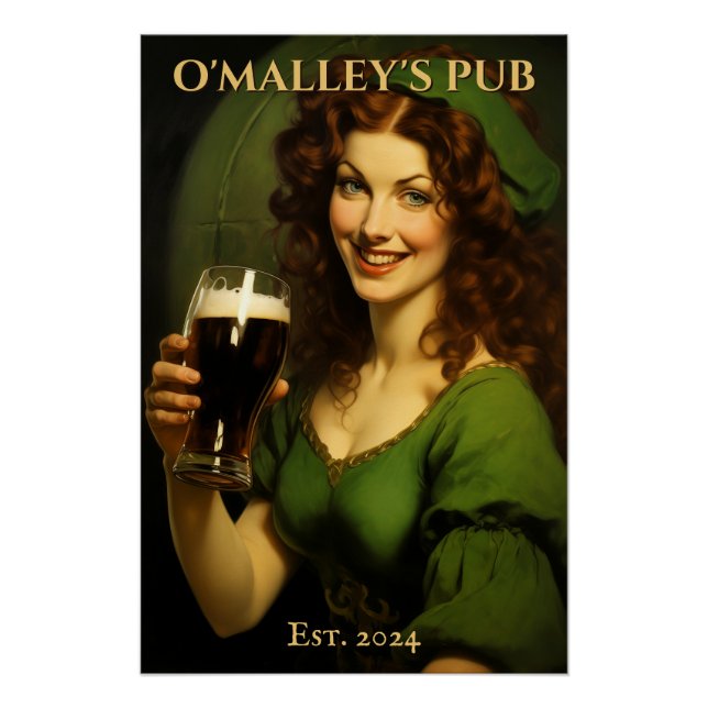 Personalised Irish Pub Sign | St. Patrick's Day (Front)