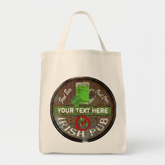 Personalised Irish pub sign Tote Bag (Front)