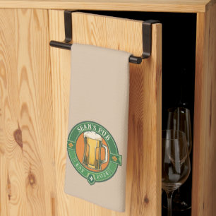 Personalised Irish Pub Towel - Custom Dishcloth