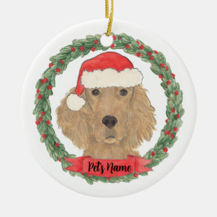 Personalised Irish Setter Ceramic Tree Decoration