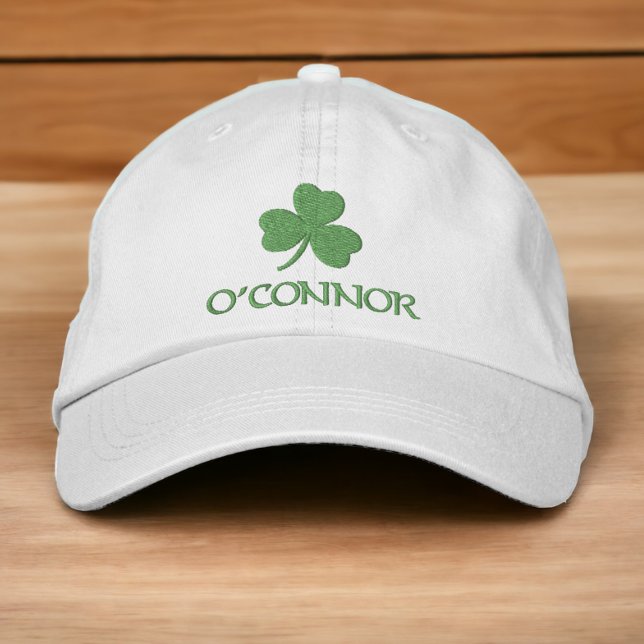 Personalised Irish Shamrock Embroidered Hat (Creator Uploaded)