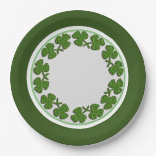 Personalised Irish Shamrock St. Patricks Day Party Paper Plate