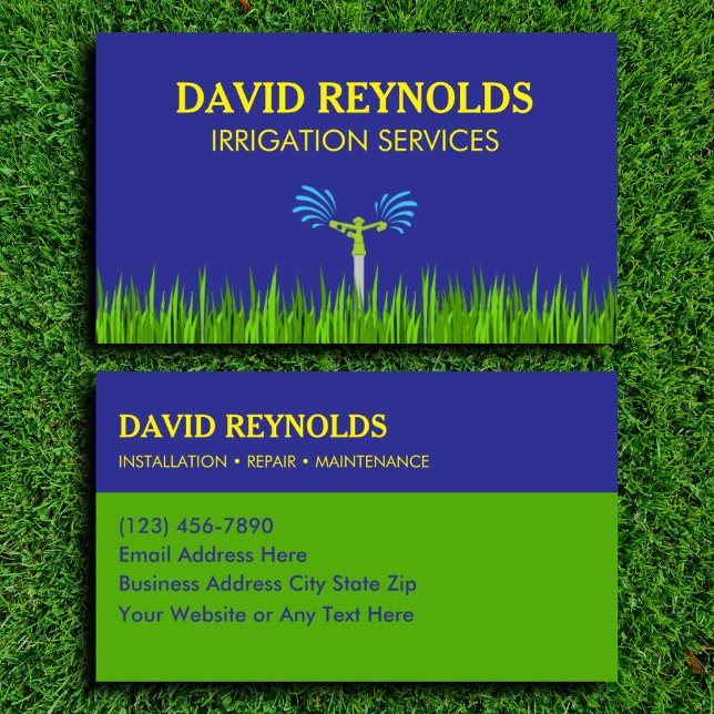 Personalised Irrigation Services Business Card (Creator Uploaded)