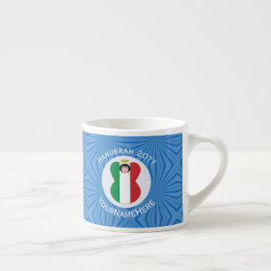 Personalised Italian Angel Flag Hanukkah Flag  Espresso Cup