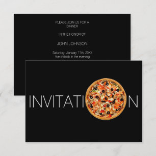 Personalised Italian Food Dinner Pizza Invitation