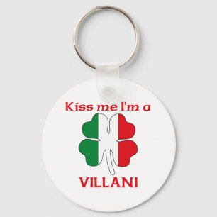 Personalised Italian Kiss Me I'm Villani Key Ring