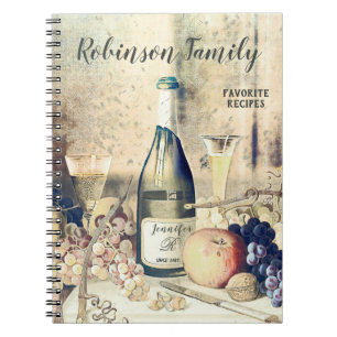 Personalised Italian Recipe Cookbook Notebook