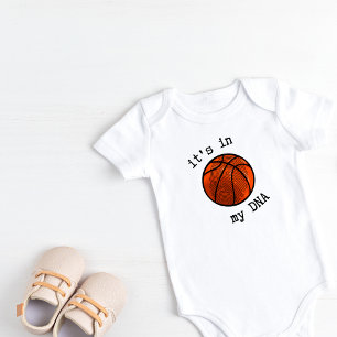 Personalised It's In My DNA Basketball Baby Bodysuit