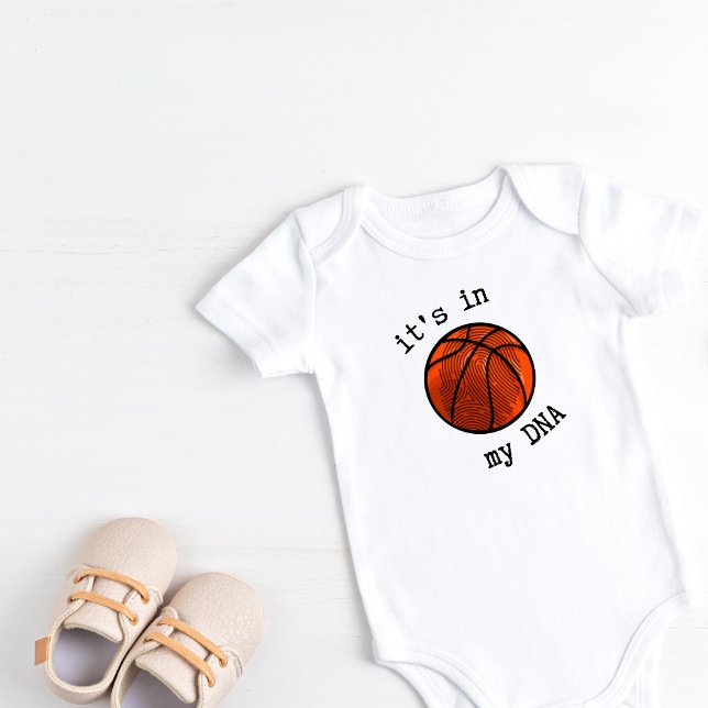 Personalised It's In My DNA Basketball Baby Bodysuit (Personalized It's in my DNA )