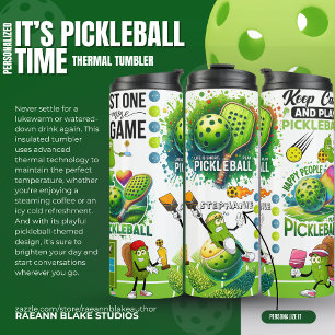 Personalised "It's Pickleball Time" Thermal Tumbler