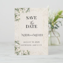 Personalised Ivory Blossom Islamic Wedding