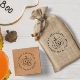 Personalised Jack O Lantern Happy Halloween Self-inking Stamp