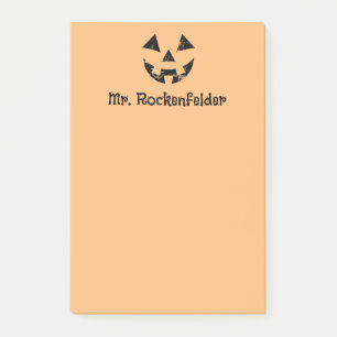 Personalised Jack-o-lantern pumpkin face Halloween Post-it Notes