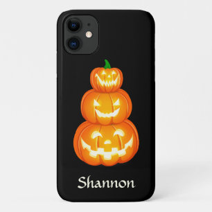 Personalised Jack-o-lantern trio Halloween Case-Mate iPhone Case