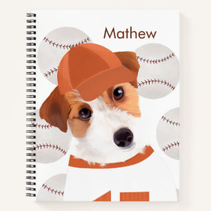 Personalised Jack Russell Dog Baseball Jersey Notebook