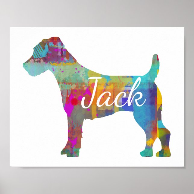 Personalised Jack Russell Terrier Art Print (Front)