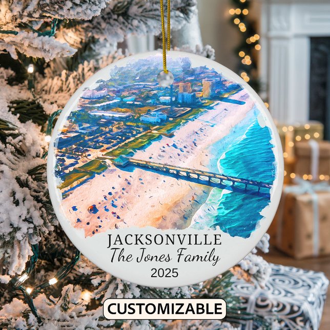 Personalised Jacksonville Ornament, Florida State Ceramic Tree Decoration (Creator Uploaded)