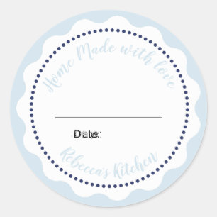 Personalised Jam Canning   Homemade  Mason Jar Classic Round Sticker