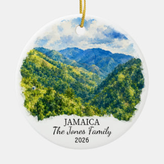 Personalised Jamaica Ceramic Ornament, Custom Cari Tree Decoration