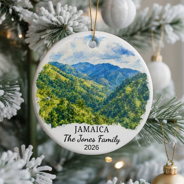 Personalised Jamaica Ceramic Ornament, Custom Cari Tree Decoration (Creator Uploaded)