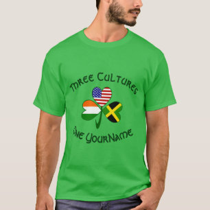 Personalised Jamaica Ireland USA Shamrock Men's T-Shirt