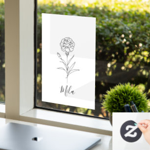 Personalised January Carnation Birth Flower