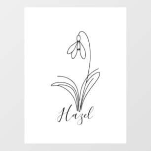 Personalised January snowdrop Birth Flower