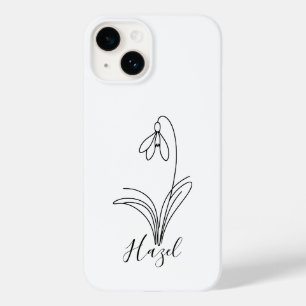 Personalised January snowdrop Birth Flower Case-Mate iPhone 14 Case