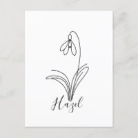 Personalised January snowdrop Birth Flower