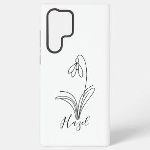 Personalised January snowdrop Birth Flower Samsung Galaxy Case