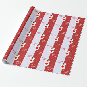 Personalised Japan Angel Flag Black Hair Red White Wrapping Paper