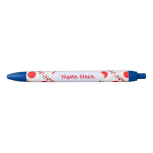 Personalised Japan Flag Tiled Heritage Black Ink Pen