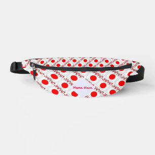 Personalised Japan Flag Tiled Heritage Bum Bags