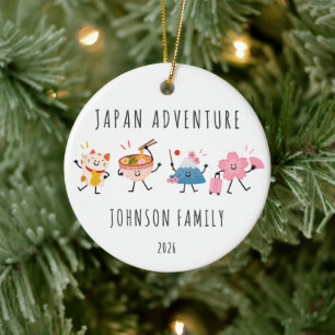 Personalised Japan Trip Christmas Ornament