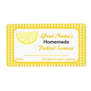 Personalised Jar Stickers Lemon Preserves