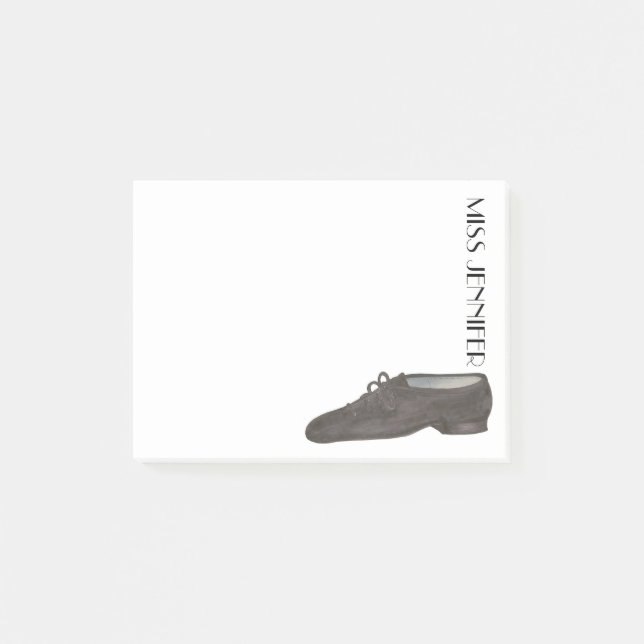Personalised Jazz Shoe Dance Teacher Choreographer Post-it Notes (Front)