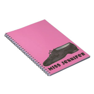 Personalised Jazz Shoe Dance Teacher Recital Gift Spiral Notebook