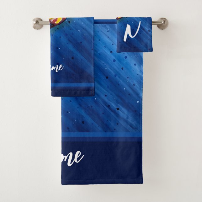 Personalised Jellyfish Bath Towel Set (Insitu)