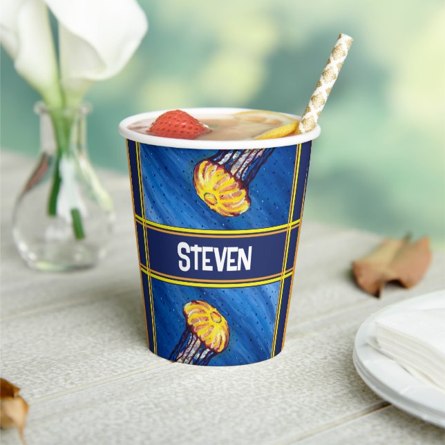 Personalised Jellyfish Paper Cups (Insitu)